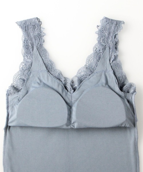 archives（アルシーヴ）の「テレコレースタンク（キャミソール・レディース・オフホワイト/ブルー/ブラック/ベージュ/グレー系その他/ブラウン・MEDIUM）」の11枚目の写真