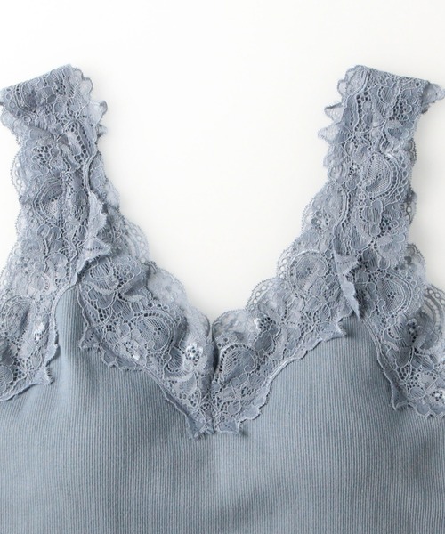 archives（アルシーヴ）の「テレコレースタンク（キャミソール・レディース・オフホワイト/ブルー/ブラック/ベージュ/グレー系その他/ブラウン・MEDIUM）」の14枚目の写真