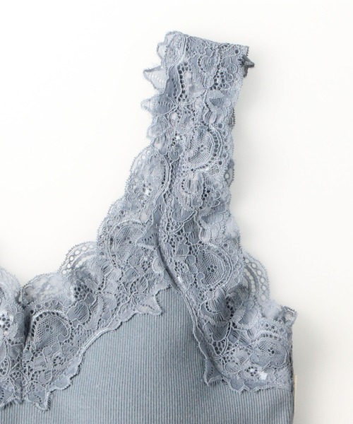 archives（アルシーヴ）の「テレコレースタンク（キャミソール・レディース・オフホワイト/ブルー/ブラック/ベージュ/グレー系その他/ブラウン・MEDIUM）」の13枚目の写真