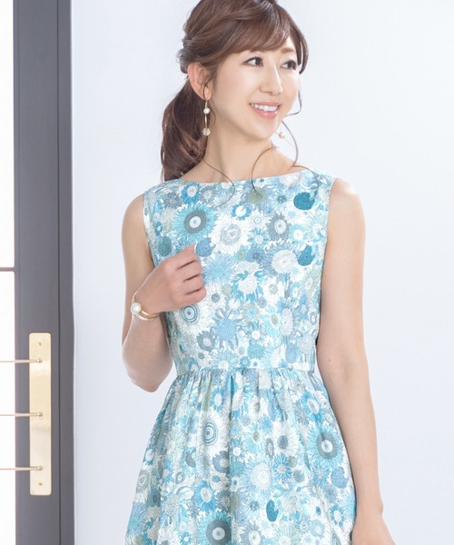 Prima Scherrer(プリマシェレル) ノースリーブワンピース　花柄 psc311-0504_p2.jpg