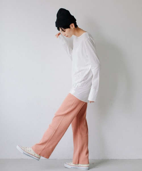 ストレートニットパンツ（その他パンツ）｜Audrey and John Wad