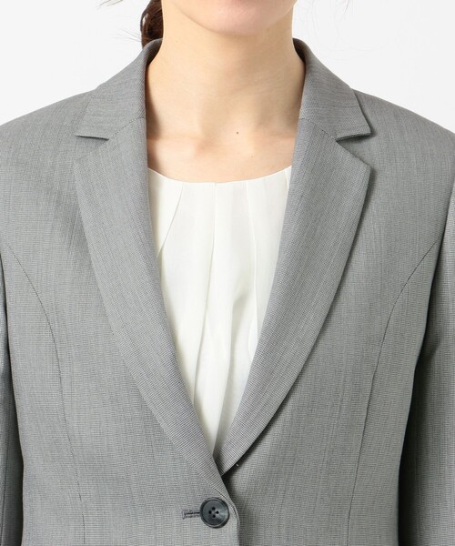 J.PRESS Ladies(J.プレス レディス)の「【セットアップ対応】シルクレーヨンスーティング テーラードジャケット(テーラードジャケット・レディース・グレー系・S)」の8枚目の写真