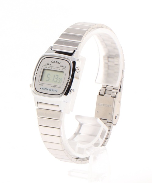CASIO(カシオ)の「【CASIO(カシオ)】デジタルミニ(デジタル腕時計・レディース・シルバー系その他/シルバー/シルバー系その他2/ボルドー・FREE)」の6枚目の写真