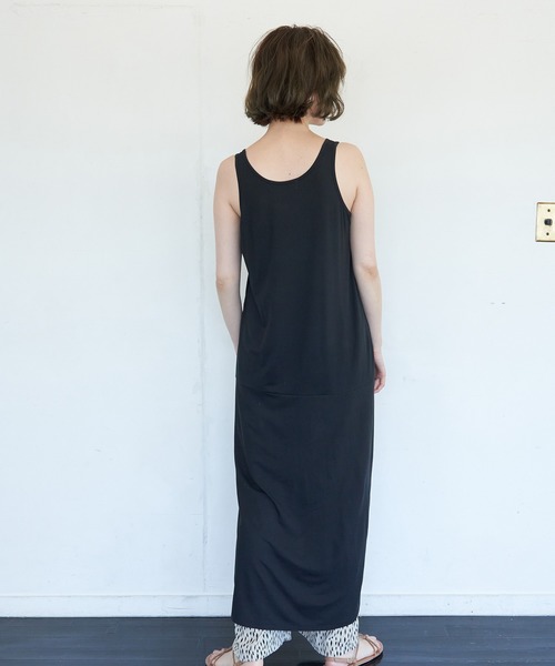 ROPE' PICNIC(ロペピクニック)の「【essential wear】【吸水速乾・抗菌加工】Aラインノースリーブワンピース(ワンピース・レディース・ブラック/ワイン/ベージュ系その他2・38)」の10枚目の写真