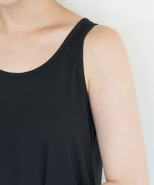ROPE' PICNIC(ロペピクニック)の「【essential wear】【吸水速乾・抗菌加工】Aラインノースリーブワンピース(ワンピース・レディース・ブラック/ワイン/ベージュ系その他2・38)」の7枚目の写真
