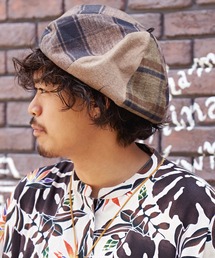 チャイハネ | 【チャイハネ】チェック柄パッチワークベレー帽(ハンチング/ベレー帽)