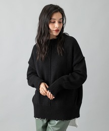 prose verse | 【適度なゆるっと感】センターラインダメージニット バックスリット オーバーサイズ(ニット/セーター)