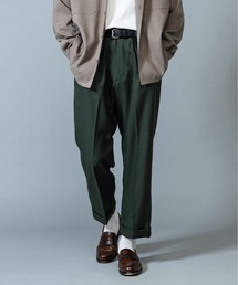 MR.OLIVE | 【セットアップ対応】レトロポリエステル ツイル/ インサイド ツープリーツ スラックス(センタープレスパンツ)(スラックス)
