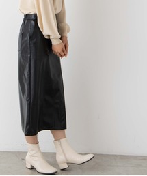 WEGO/【ZOZOTOWN限定】フェイクレザースリットスカート