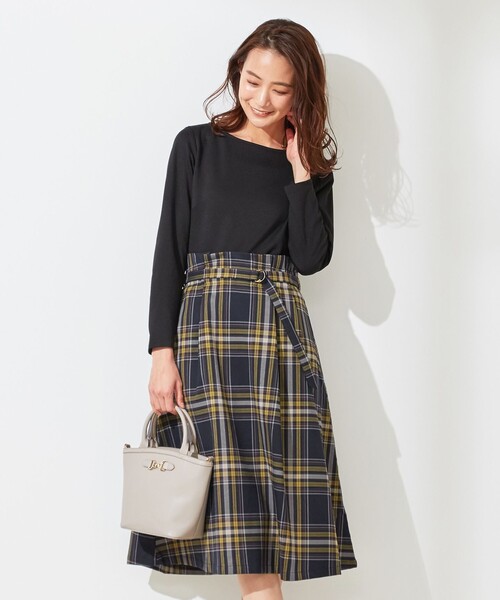 セール 洗える ポンチ チェックコンビ ワンピース ワンピース Any Sis エニィスィス のファッション通販 Zozotown