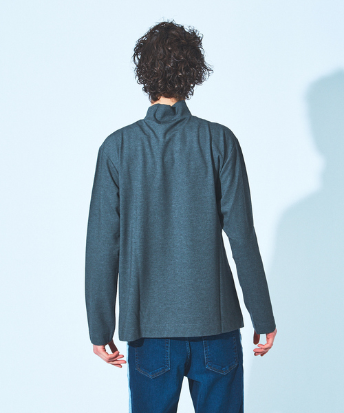 5351 POUR LES HOMMES（ゴーサンゴーイチプールオム）の「ポンチ 長袖 ハイネック ロング Tシャツ（Tシャツ/カットソー・メンズ・ブラック/グレー・44/46/48）」の5枚目の写真