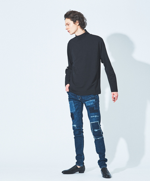 5351 POUR LES HOMMES（ゴーサンゴーイチプールオム）の「ポンチ 長袖 ハイネック ロング Tシャツ（Tシャツ/カットソー・メンズ・ブラック/グレー・44/46/48）」の12枚目の写真
