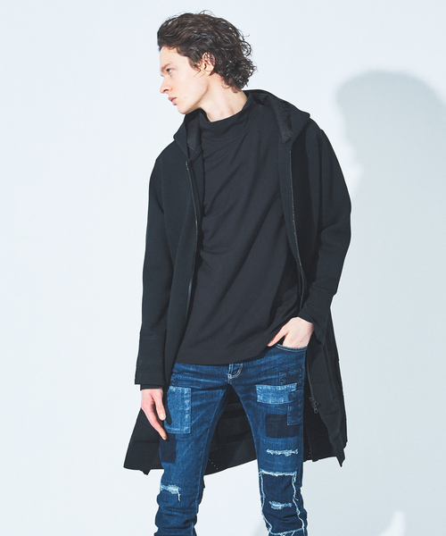 5351 POUR LES HOMMES（ゴーサンゴーイチプールオム）の「ポンチ 長袖 ハイネック ロング Tシャツ（Tシャツ/カットソー・メンズ・ブラック/グレー・44/46/48）」の13枚目の写真