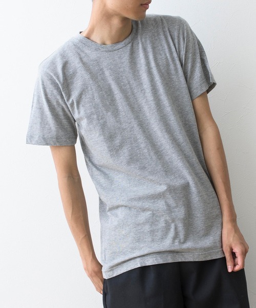 Healthknit（ヘルスニット）の「【Healthknit】 ベーシック 2P クルーネック 半袖 Tシャツ 5.2オンス 2枚パック 2-2201（Tシャツ/カットソー・メンズ・ヘザーグレー/ホワイト/ブラック・S/M/L）」の20枚目の写真