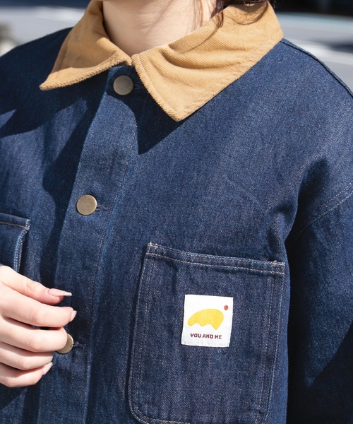 PairPair（ペアペア）の「BIGシルエットカバーオールジャケット(ユニセックス)（カバーオール・メンズ・オフホワイト/ライトグリーン/インディゴブルー・MEDIUM/LARGE）」の15枚目の写真