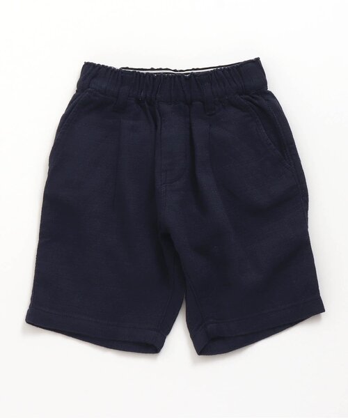 F.O.KIDS(エフオーキッズ)の「タックハーフパンツ 5分丈(その他パンツ・キッズ・ネイビー/カーキ/ベージュ・100/120/130/140/110/90/80/95)」の1枚目の写真