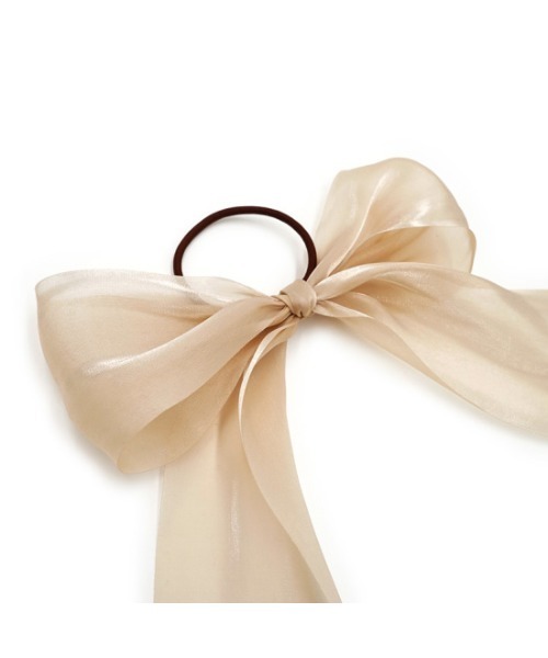 flower(フラワー)の「グロスリボンゴム(ヘアゴム・レディース・ブラウン/ベージュ・FREE)」の14枚目の写真