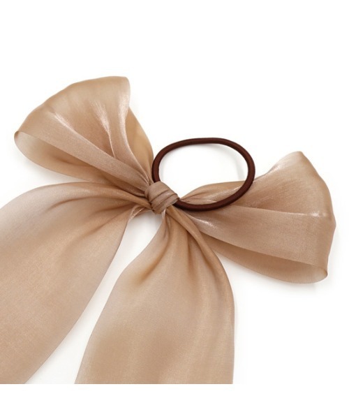 flower(フラワー)の「グロスリボンゴム(ヘアゴム・レディース・ブラウン/ベージュ・FREE)」の15枚目の写真