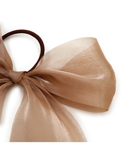 flower(フラワー)の「グロスリボンゴム(ヘアゴム・レディース・ブラウン/ベージュ・FREE)」の16枚目の写真