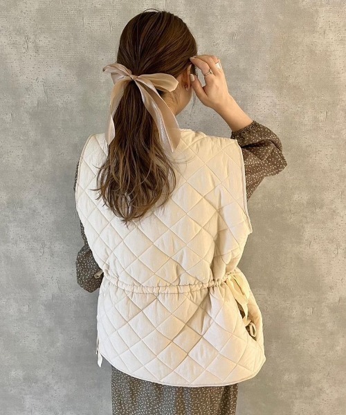 flower(フラワー)の「グロスリボンゴム(ヘアゴム・レディース・ブラウン/ベージュ・FREE)」の11枚目の写真