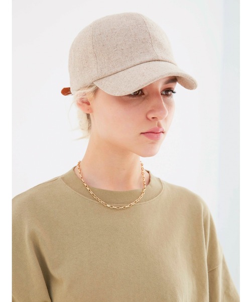 ALEXIA STAM（アリシアスタン）の「Leather Buckle Linen Cap/レザーバックルリネンキャップ（キャップ・レディース・チャコールグレー/ベージュ/アイボリー・FREE）」の10枚目の写真