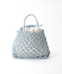 Simplicite | フェイクレザーメッシュ編みBAG◆(ハンドバッグ)