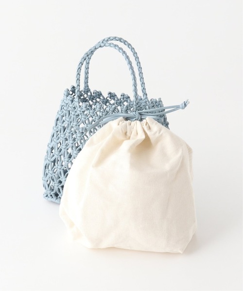 Simplicite（サンプリシテ）の「フェイクレザーメッシュ編みBAG◆（ハンドバッグ・レディース・ブラック/ベージュ/ブルー系その他・FREE）」の10枚目の写真