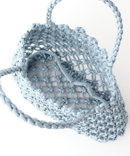 Simplicite（サンプリシテ）の「フェイクレザーメッシュ編みBAG◆（ハンドバッグ・レディース・ブラック/ベージュ/ブルー系その他・FREE）」の12枚目の写真