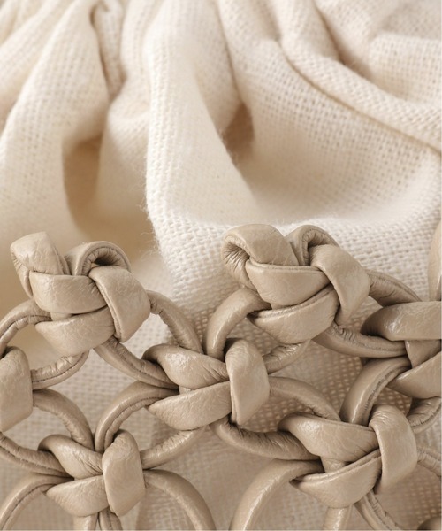 Simplicite（サンプリシテ）の「フェイクレザーメッシュ編みBAG◆（ハンドバッグ・レディース・ブラック/ベージュ/ブルー系その他・FREE）」の16枚目の写真