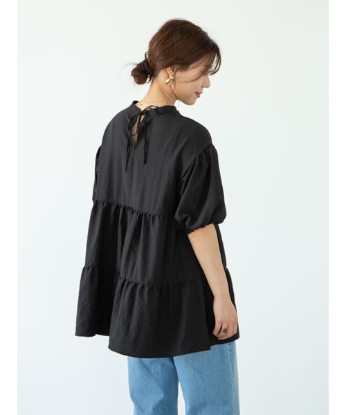 ELENCARE DUE（エレンカーレデュエ）の「・ELENCARE DUE ティアードブラウスチュニック＊（シャツ/ブラウス・レディース・ブラック/オフホワイト/ミント・FREE）」の18枚目の写真