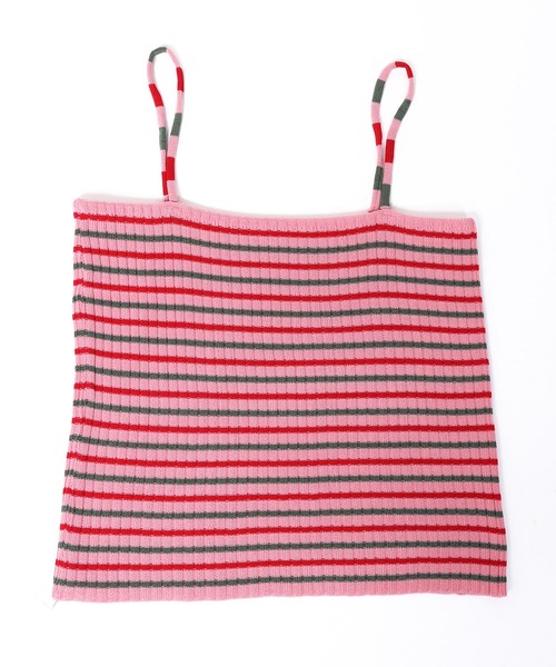 WC（ダブル シー）の「マルチボーダーキャミソール（キャミソール・レディース・グリーン/ピンク/ブラック・FREE）」の9枚目の写真