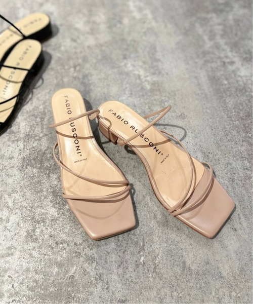 Spick & Span(スピックアンドスパン)の「【FABIO RUSCONI】ストラップミュール◆(サンダル・レディース・ベージュ/ブラック・38/36/37)」の1枚目の写真