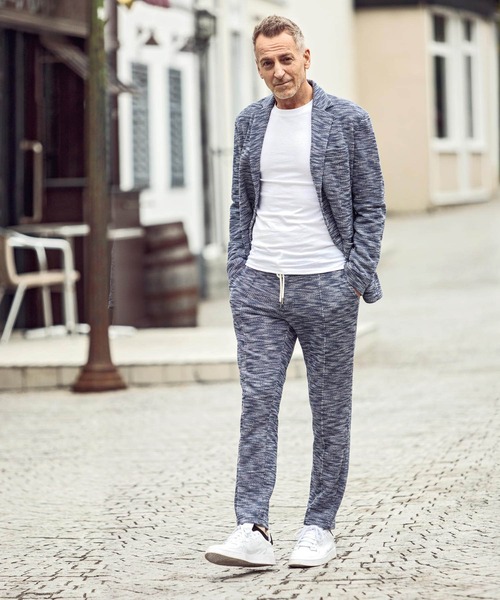 AKM Contemporary（エイケイエムコンテンポラリー）の「AKM Contemporary(エイケイエムコンテンポラリー)裏毛メランジロングパンツ（その他パンツ・メンズ・ブラック/グレー/ネイビー・S/M/L/XL）」の13枚目の写真