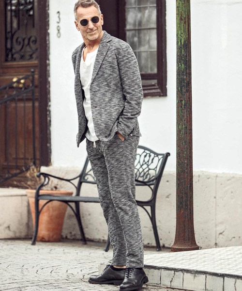 AKM Contemporary（エイケイエムコンテンポラリー）の「AKM Contemporary(エイケイエムコンテンポラリー)裏毛メランジロングパンツ（その他パンツ・メンズ・ブラック/グレー/ネイビー・S/M/L/XL）」の11枚目の写真