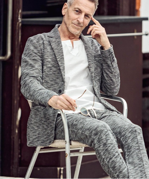 AKM Contemporary（エイケイエムコンテンポラリー）の「AKM Contemporary(エイケイエムコンテンポラリー)裏毛メランジロングパンツ（その他パンツ・メンズ・ブラック/グレー/ネイビー・S/M/L/XL）」の9枚目の写真