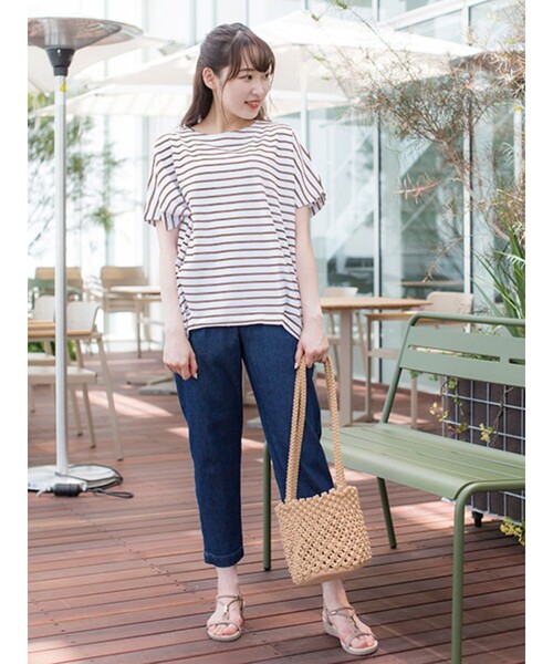 SHOO・LA・RUE（シューラルー）の「◆Tアクセバックゴムサンダル（サンダル・レディース・チャコールグレー/キャメル/ダークブラウン・25/35/45）」の11枚目の写真