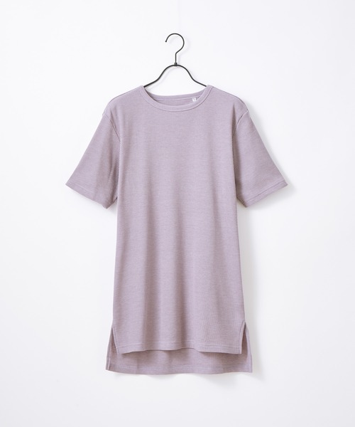 Craft Nicholson（クラフトニコルソン）の「ワッフル ロング丈 クルー ヘンリー 半袖Tシャツ（Tシャツ/カットソー・メンズ・チャコールグレー/ブラック/ブルー系その他3/パープル系その他2/ピンク系その他/スモークピンク/ブルー系その他2/パープル系その他/イエロー系その他/ベージュ系その他/ブルー系その他/ブラック系その他/グレー系その他/ヘザーグレー/ホワイト系その他/カーキ/アイボリー/ベージュ/ネイビー・M/L/XL）」の15枚目の写真