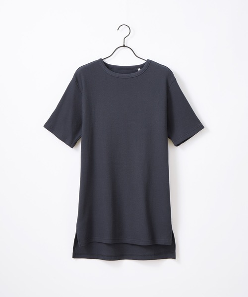 Craft Nicholson（クラフトニコルソン）の「ワッフル ロング丈 クルー ヘンリー 半袖Tシャツ（Tシャツ/カットソー・メンズ・チャコールグレー/ブラック/ブルー系その他3/パープル系その他2/ピンク系その他/スモークピンク/ブルー系その他2/パープル系その他/イエロー系その他/ベージュ系その他/ブルー系その他/ブラック系その他/グレー系その他/ヘザーグレー/ホワイト系その他/カーキ/アイボリー/ベージュ/ネイビー・M/L/XL）」の12枚目の写真