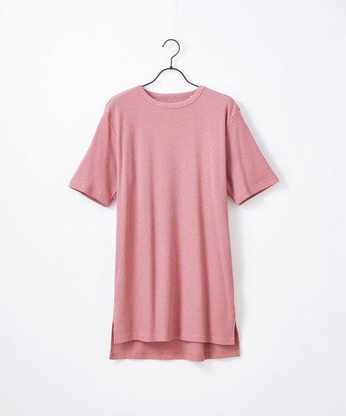 Craft Nicholson（クラフトニコルソン）の「ワッフル ロング丈 クルー ヘンリー 半袖Tシャツ（Tシャツ/カットソー・メンズ・チャコールグレー/ブラック/ブルー系その他3/パープル系その他2/ピンク系その他/スモークピンク/ブルー系その他2/パープル系その他/イエロー系その他/ベージュ系その他/ブルー系その他/ブラック系その他/グレー系その他/ヘザーグレー/ホワイト系その他/カーキ/アイボリー/ベージュ/ネイビー・M/L/XL）」の19枚目の写真