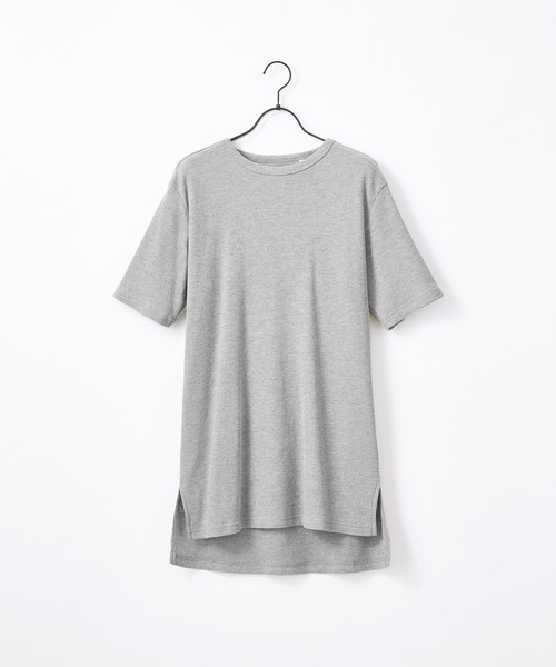 Craft Nicholson（クラフトニコルソン）の「ワッフル ロング丈 クルー ヘンリー 半袖Tシャツ（Tシャツ/カットソー・メンズ・チャコールグレー/ブラック/ブルー系その他3/パープル系その他2/ピンク系その他/スモークピンク/ブルー系その他2/パープル系その他/イエロー系その他/ベージュ系その他/ブルー系その他/ブラック系その他/グレー系その他/ヘザーグレー/ホワイト系その他/カーキ/アイボリー/ベージュ/ネイビー・M/L/XL）」の7枚目の写真