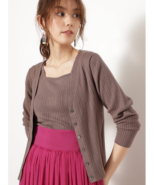 JILL STUART（ジルスチュアート）の「◆セリアカーディガン（カーディガン/ボレロ・レディース・ブルー/ブラウン/ホワイト・FREE）」の2枚目の写真