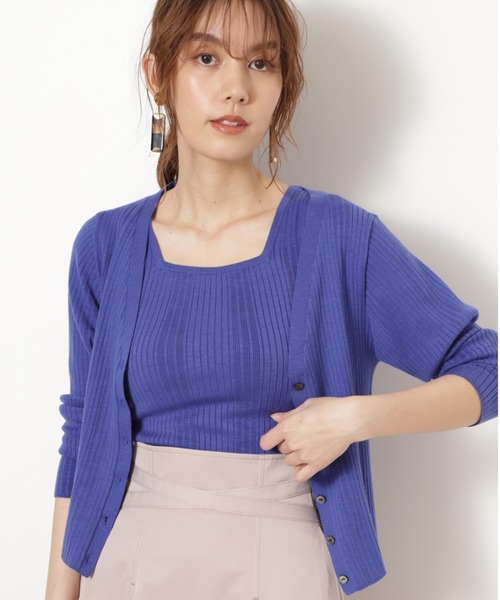 JILL STUART（ジルスチュアート）の「◆セリアカーディガン（カーディガン/ボレロ・レディース・ブルー/ブラウン/ホワイト・FREE）」の3枚目の写真