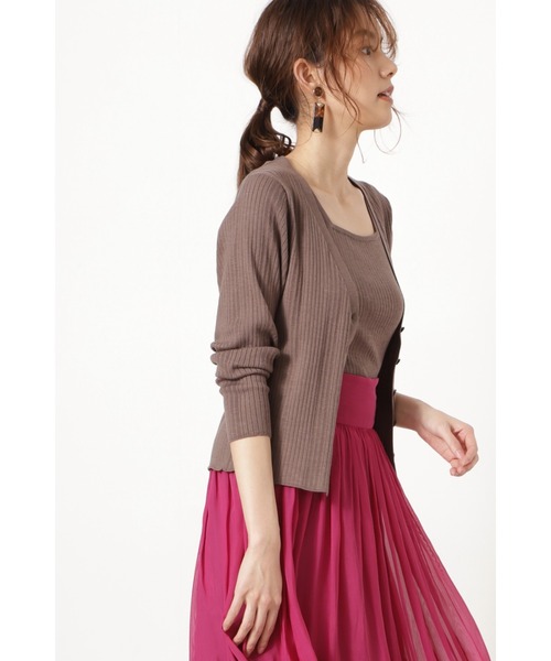 JILL STUART（ジルスチュアート）の「◆セリアカーディガン（カーディガン/ボレロ・レディース・ブルー/ブラウン/ホワイト・FREE）」の7枚目の写真