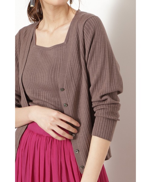 JILL STUART（ジルスチュアート）の「◆セリアカーディガン（カーディガン/ボレロ・レディース・ブルー/ブラウン/ホワイト・FREE）」の9枚目の写真