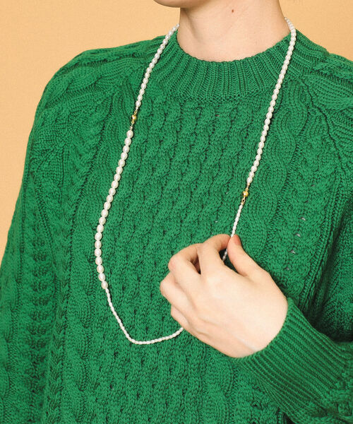 Demi-Luxe BEAMS（デミルクス ビームス）の「jour couture / Ellipse パール ネックレス（ネックレス・レディース・ホワイト・ONE SIZE）」の2枚目の写真