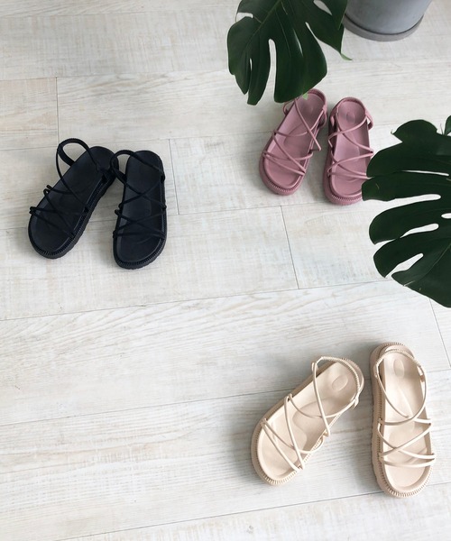 210nouve（トゥージュヌーブ）の「コードストラッププラットフォームサンダル（サンダル・レディース・ブラック/ベージュ/ピンク・36/37/38/39/40/35）」の13枚目の写真