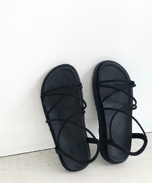 210nouve（トゥージュヌーブ）の「コードストラッププラットフォームサンダル（サンダル・レディース・ブラック/ベージュ/ピンク・36/37/38/39/40/35）」の16枚目の写真