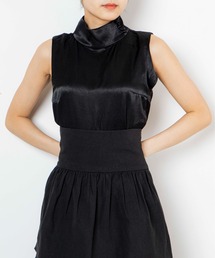 Romansual | Romansual/ハイネックサテンタンクトップ(タンクトップ)