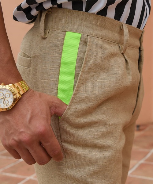 #Re:room URBAN BEACH CLUB（リルームアーバンビーチクラブ）の「リネンスリムスラックス（スラックス・メンズ・ベージュ/ネイビー・SMALL/LARGE/MEDIUM）」の21枚目の写真