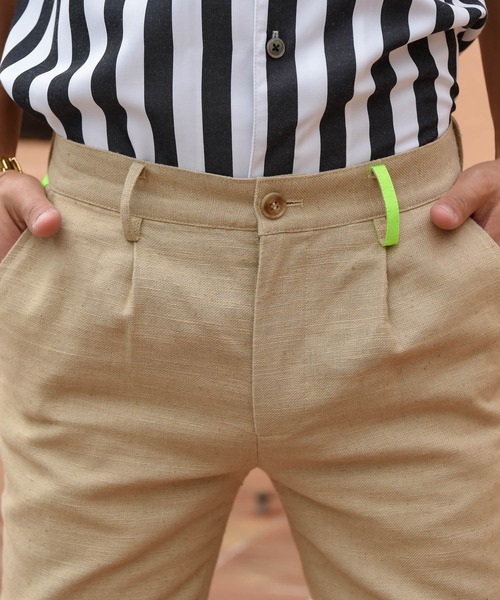 #Re:room URBAN BEACH CLUB（リルームアーバンビーチクラブ）の「リネンスリムスラックス（スラックス・メンズ・ベージュ/ネイビー・SMALL/LARGE/MEDIUM）」の19枚目の写真